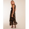 Foil Halterneck Maxi Dress