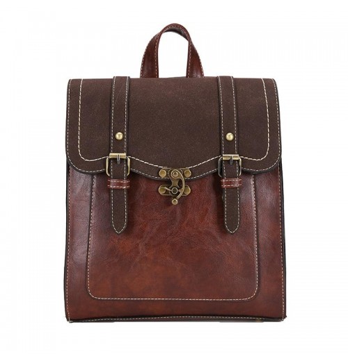 Double Buckle Flap Backpack