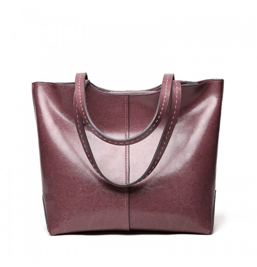 Leather Rectangle Tote Bag