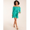 Bardot Tunic Dress With Frill Hem