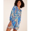 Paisley Print Wrap Front Dress